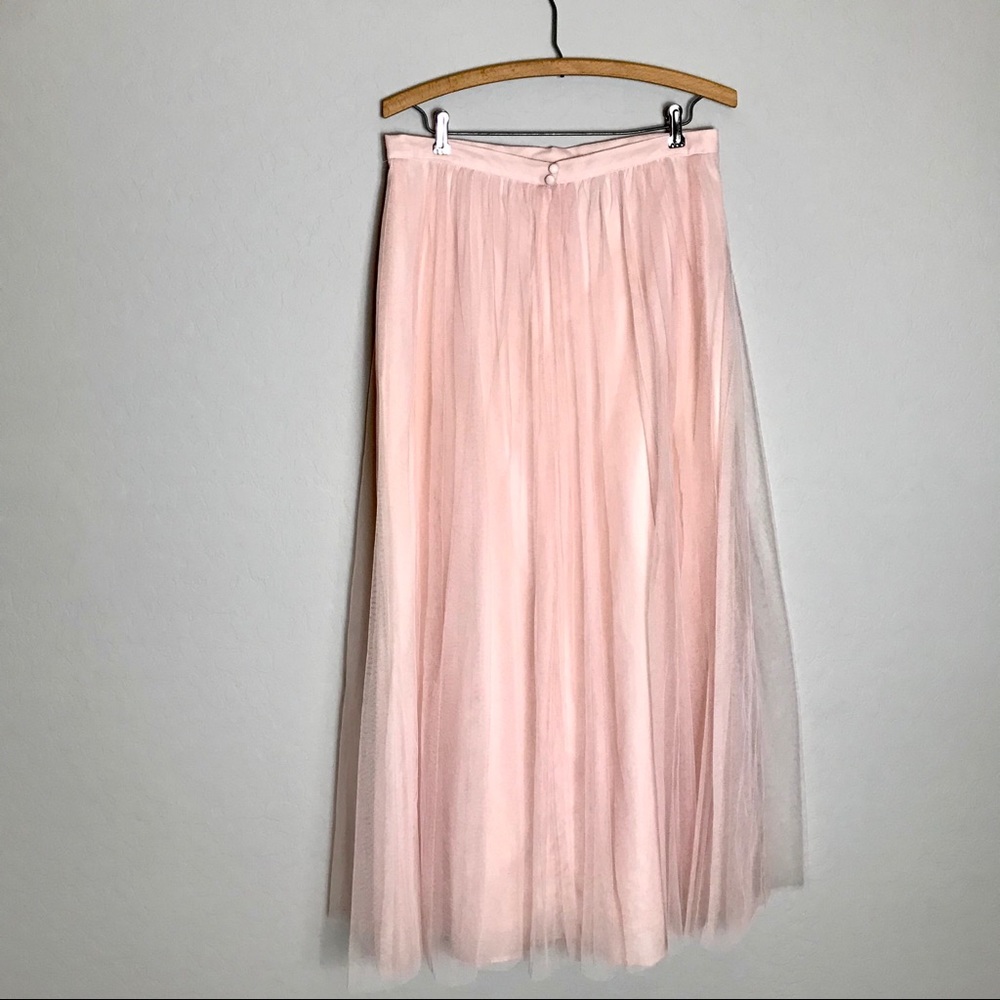 Jenny Yoo Size 10 Pink Tulle Maxi Long Skirt